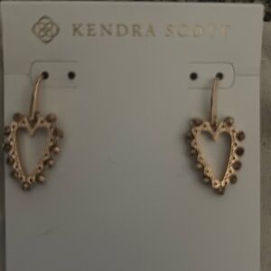Kendra Scott, gold heart earrings